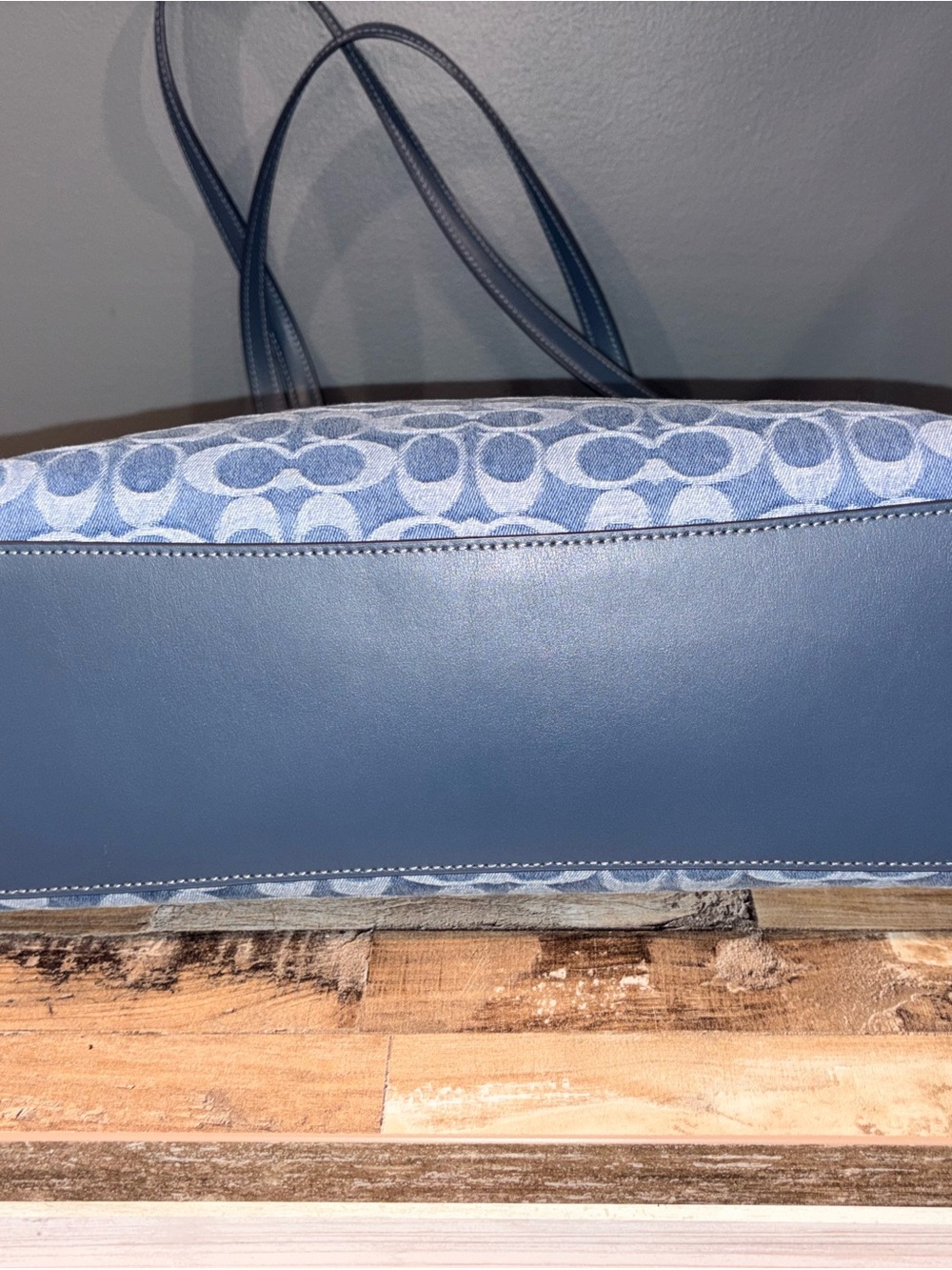 Coach Signature Denim Station Tote Bag in Blue - Picture 5 of 15